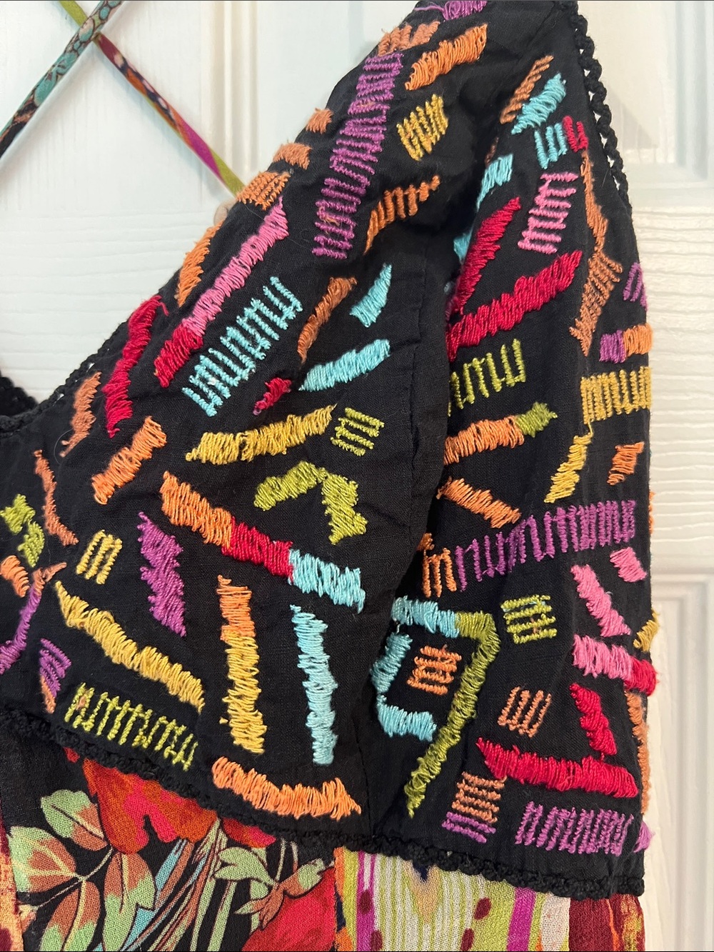 Bohemian Strappy Maxi Dress - Multicolor - Picture 3 of 16